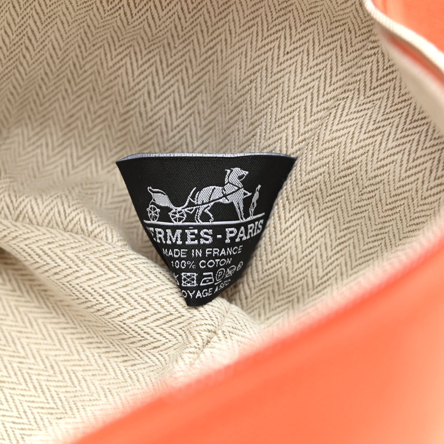 Hermes Canvas Small Bride-A-Brac Pouch Orange Burgundy 6 of 6