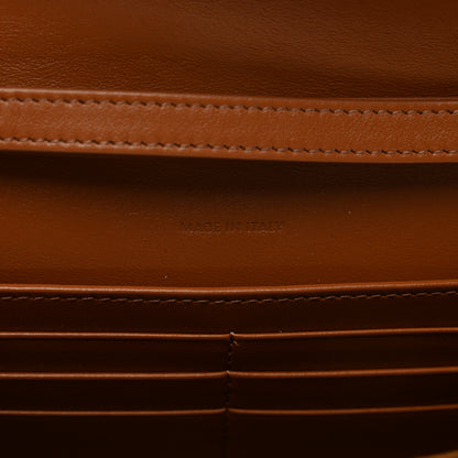Celine Triomphe Canvas Calfskin Wallet on Chain Tan 7 of 10