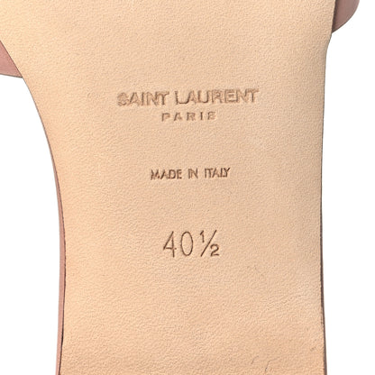 Saint Laurent Calfskin Tribute 05 Slide Sandals 40.5 Nude 8 of 14