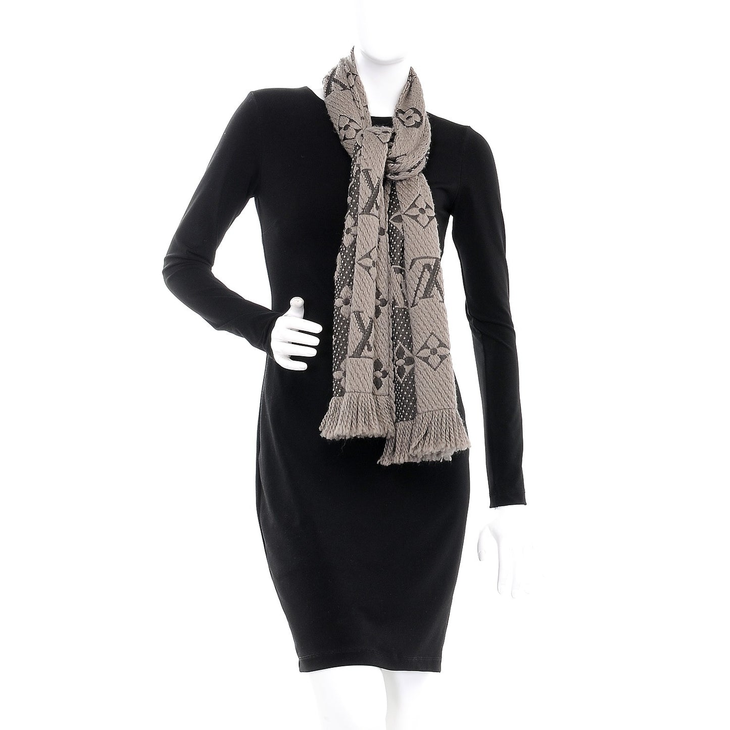 Wool Silk Logomania Scarf Verone