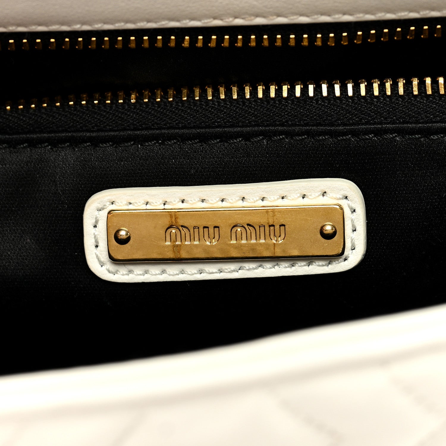 Miu Miu Soft Calf Quilted Flap Bag White 6 of 8