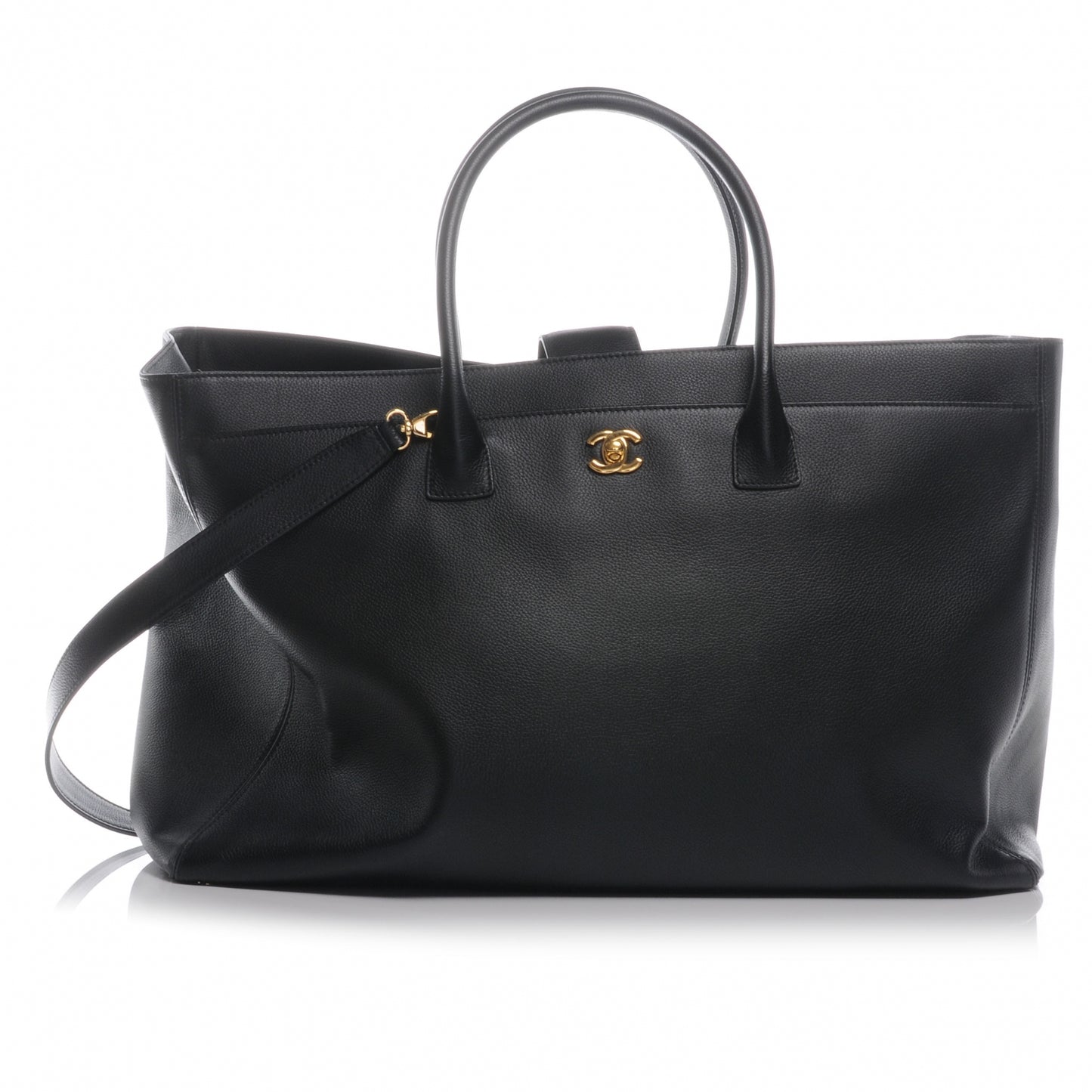 Calfskin XL Cerf Tote Black
