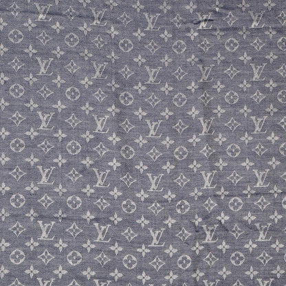 Louis Vuitton Silk Wool Monogram Denim Shawl Blue 1 of 5