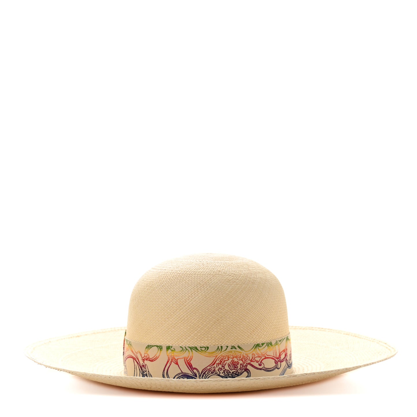 Straw Brides De Gala Panama Carrousel Hat 56 Naturel Multicolore