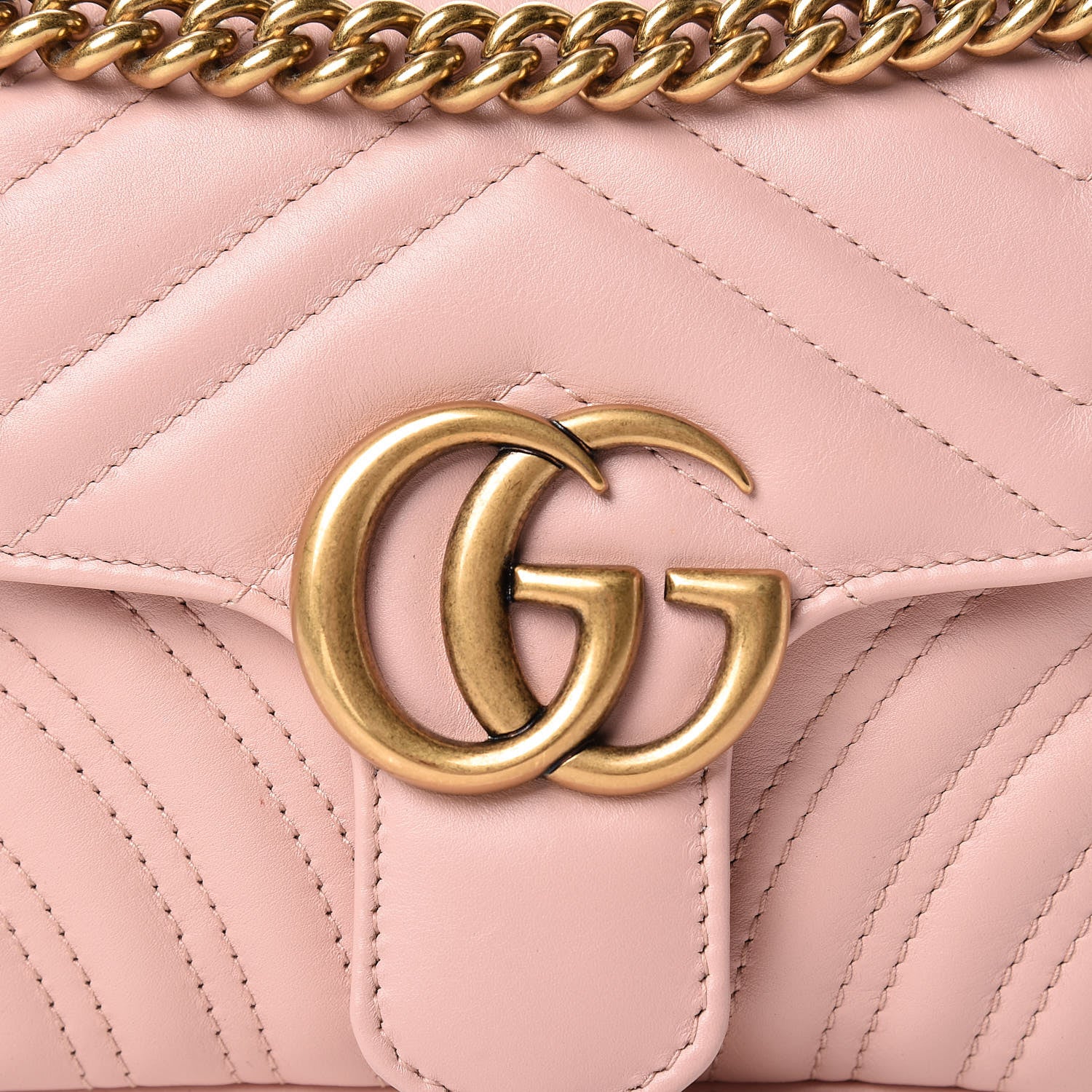 Gucci Calfskin Matelasse Mini GG Marmont Shoulder Bag Perfect Pink 8 of 12