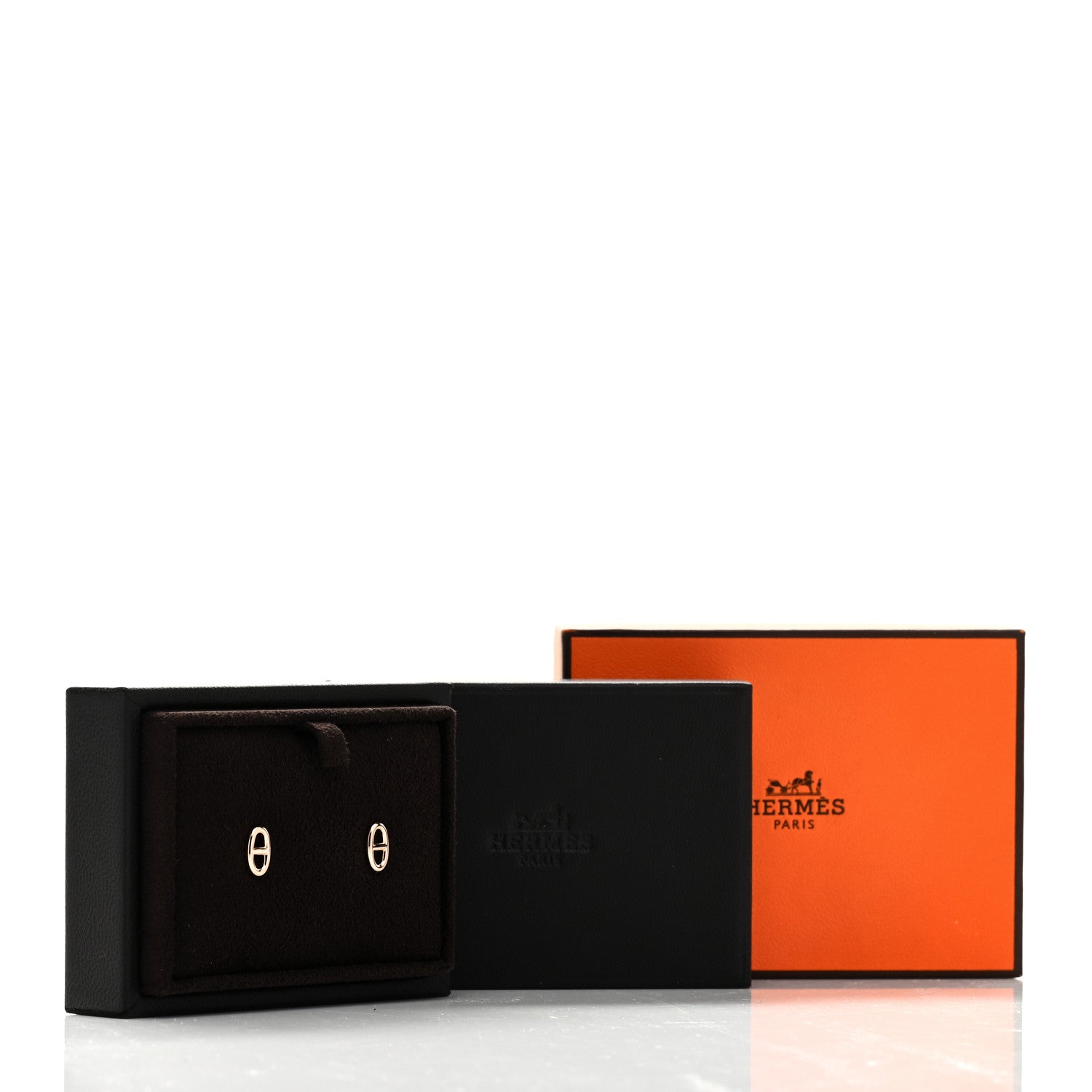 Hermes 18K Rose Gold TPM Farandole Stud Earrings 5 of 5