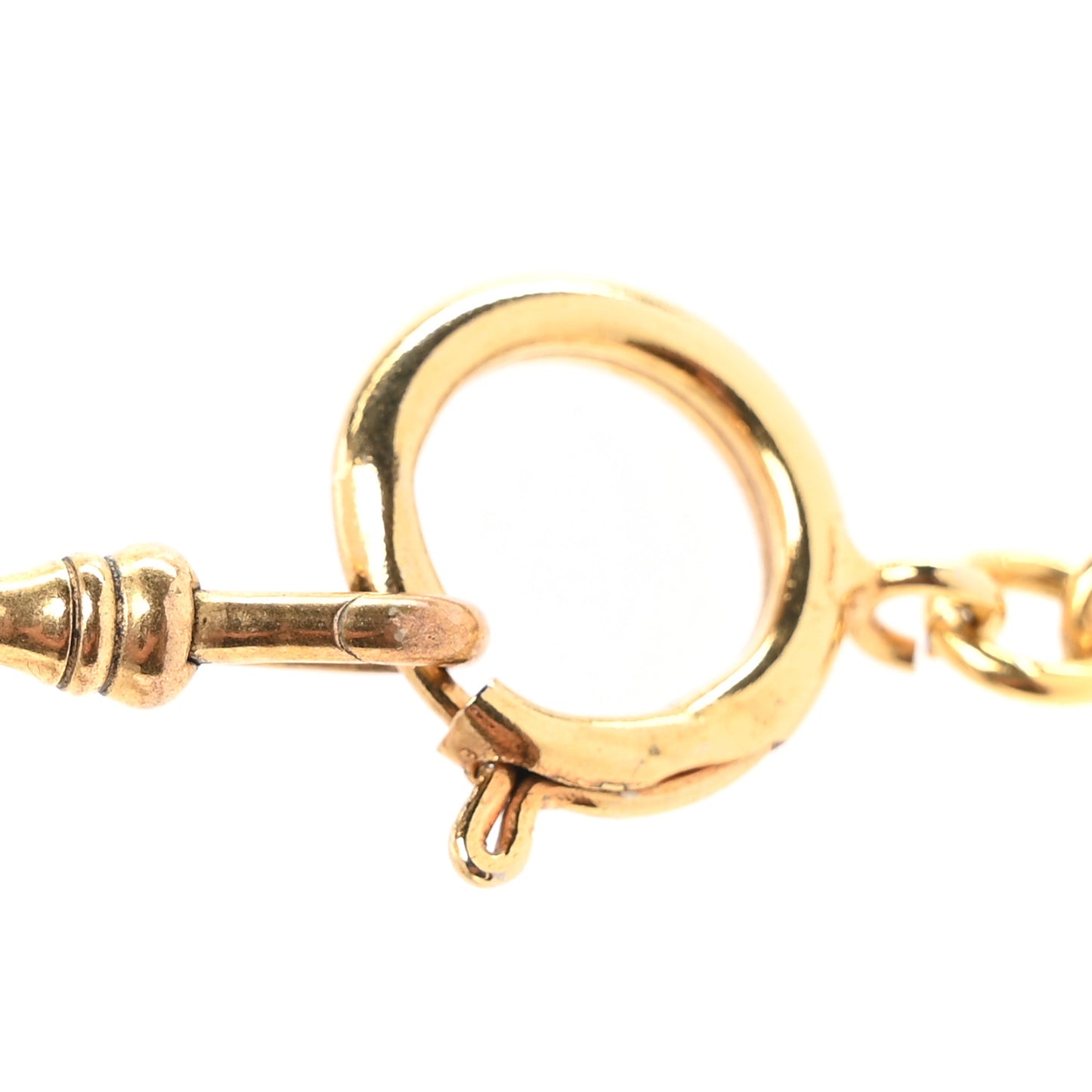 Metal CC Medallion Charm Long Necklace Gold