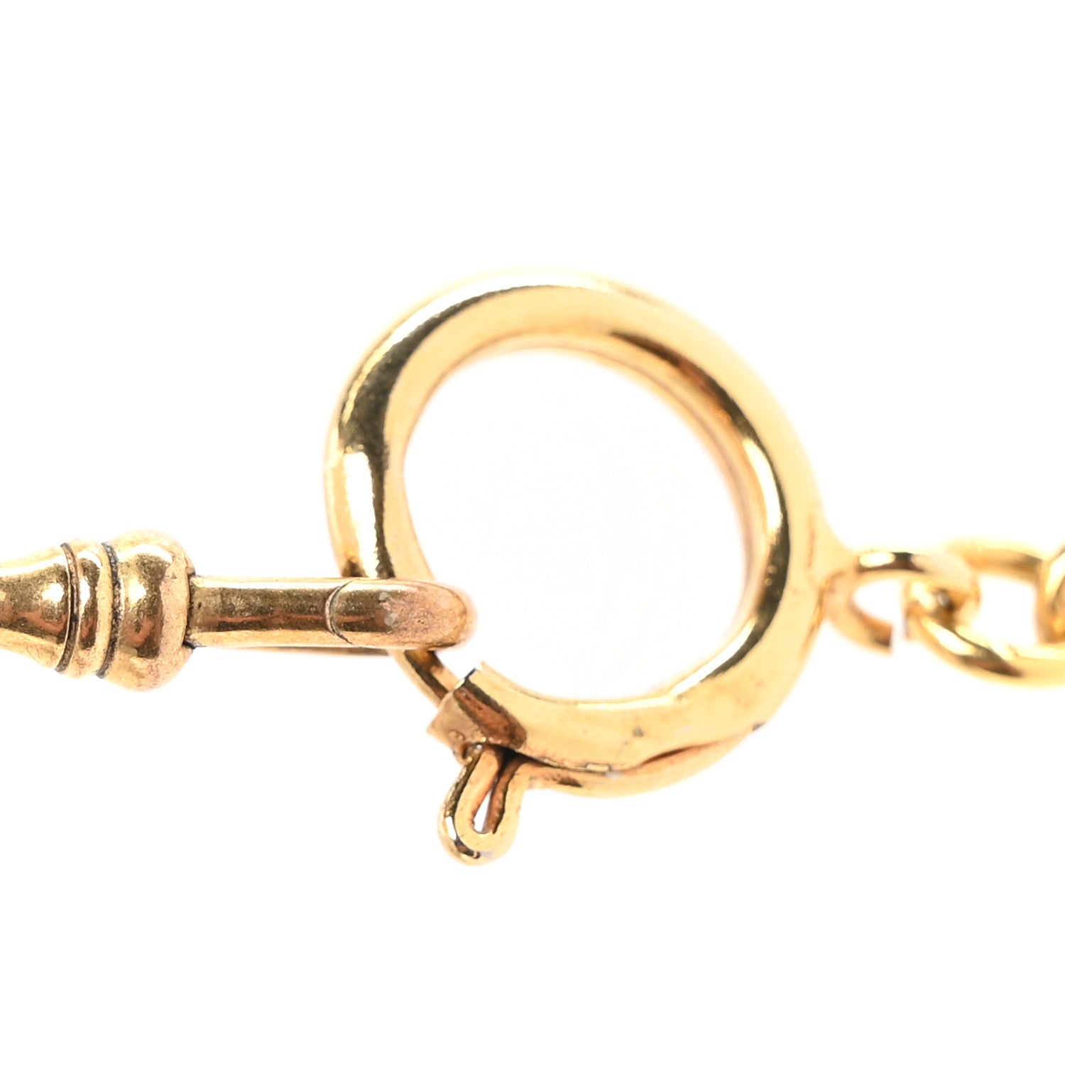 Chanel Metal CC Medallion Charm Long Necklace Gold 4 of 5