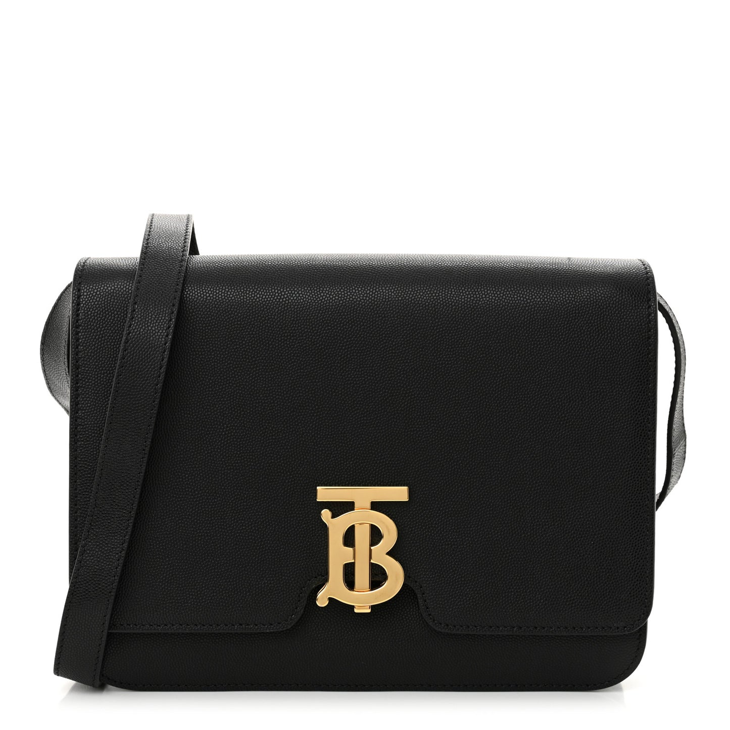 Grained Calfskin Medium TB Bag Black