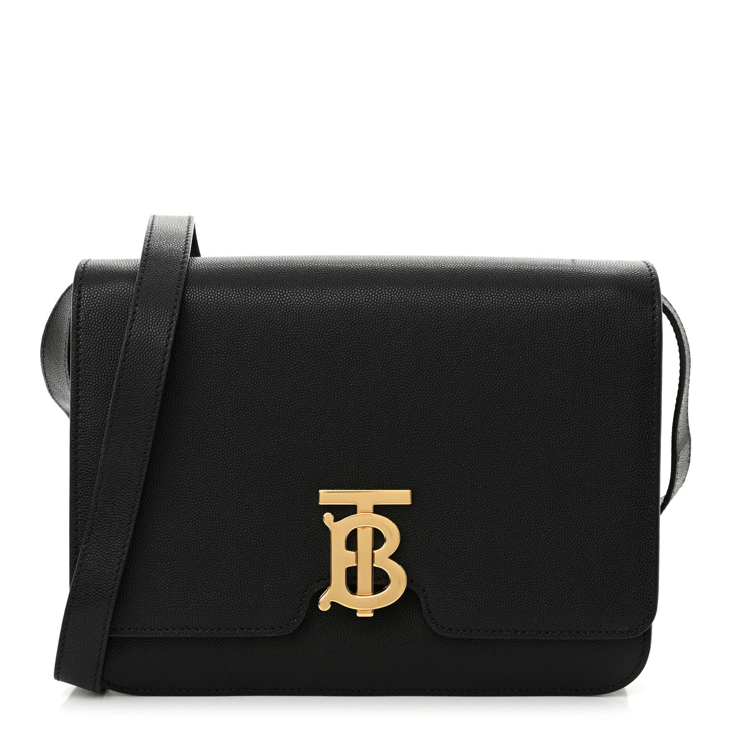 Burberry Grained Calfskin Medium TB Bag Black 1 of 14