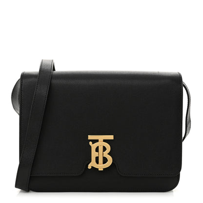 Burberry Grained Calfskin Medium TB Bag Black 1 of 14