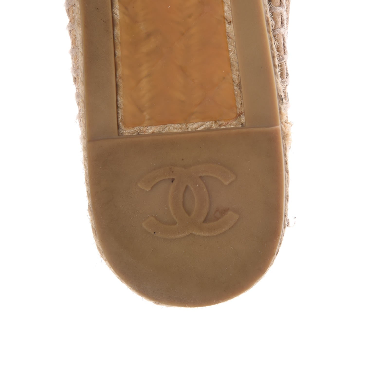 Chanel Lambskin CC Espadrilles 41 Beige Black 9 of 21
