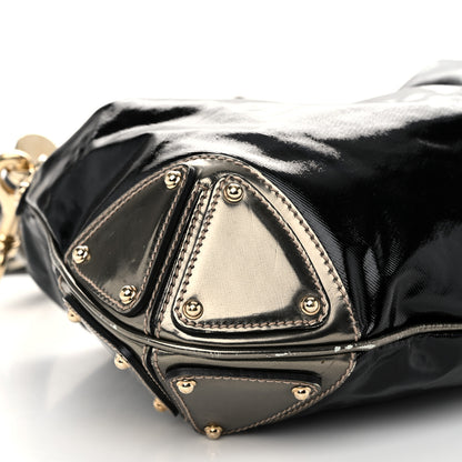 Gucci Coated Canvas Medium Indy Top Handle Hobo Black 9 of 12