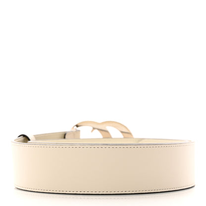 Gucci Plutone Calfskin Palladium Double G 40mm Belt 80 32 Mystic White 2 of 5