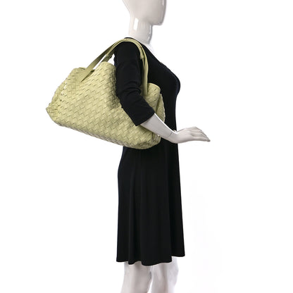 Bottega Veneta Nappa Intrecciato Tuck Lemon Washed 2 of 8