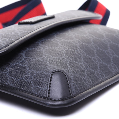 Gucci GG Supreme Monogram Web Slim Belt Bag Black Grey 6 of 11