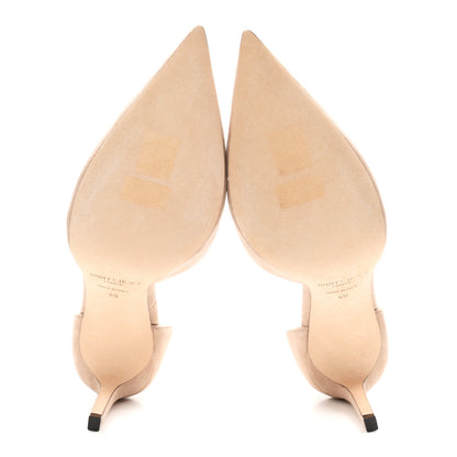 Jimmy Choo Suede Crystal Bee 85 Pumps 40 Ballet Pink 6 of 9