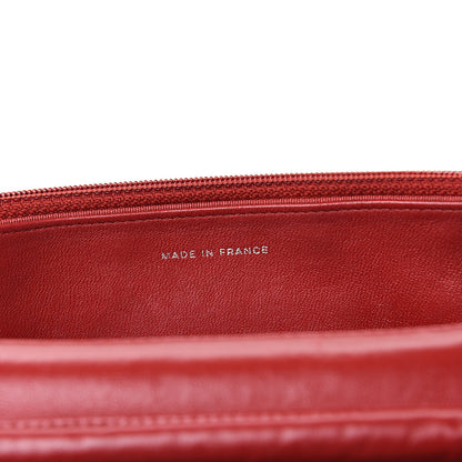 Chanel Lambskin Quilted Wallet On Chain WOC Red 7 of 15