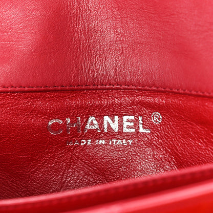 Chanel Patent Calfskin Quilted Extra Mini Rectangular Flap Red 7 of 12