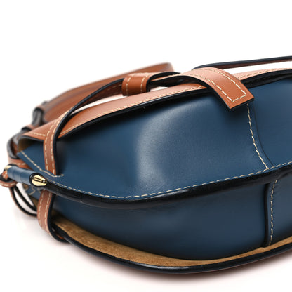 Loewe Calfskin Small Gate Crossbody Bag Tan Steel Blue 8 of 9
