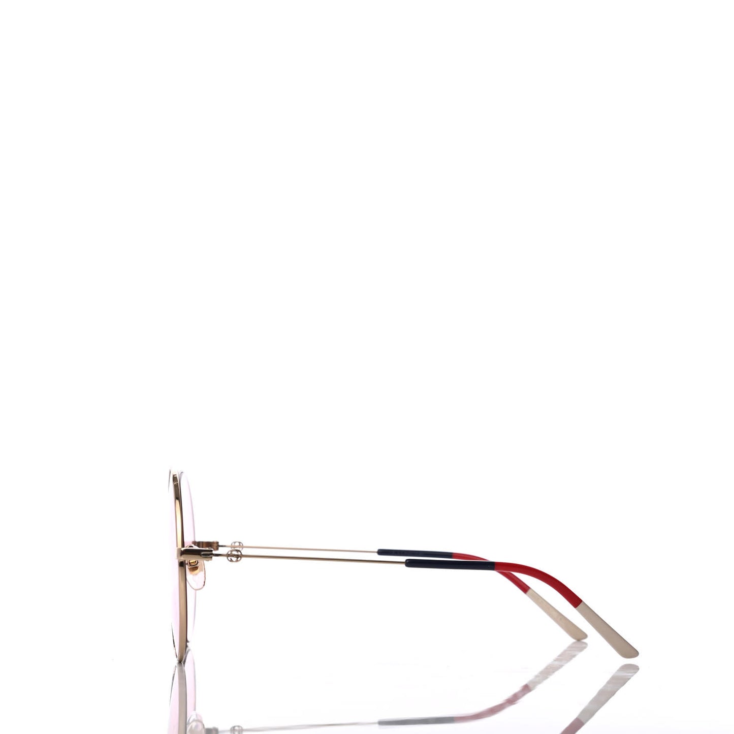Round Sunglasses GG0395S Red Blue White