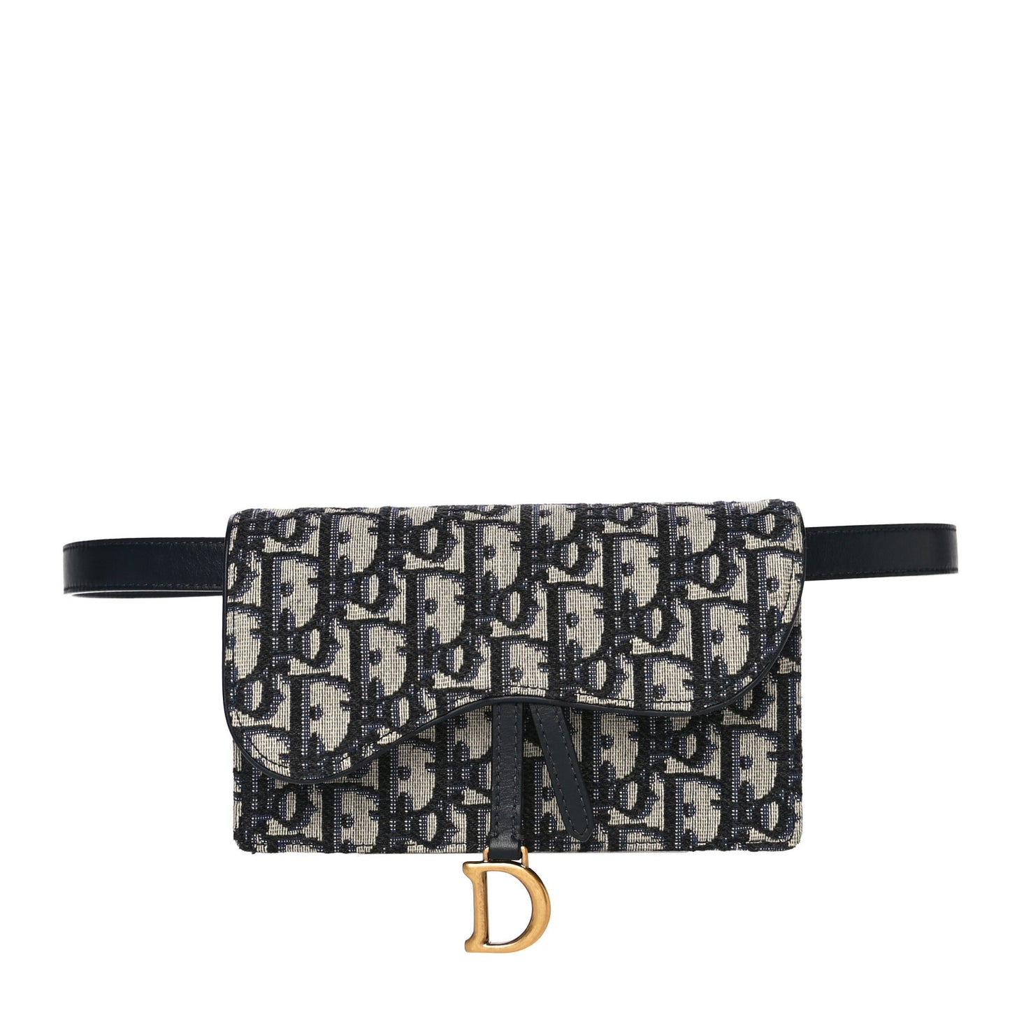 Oblique Saddle Belt Bag Blue