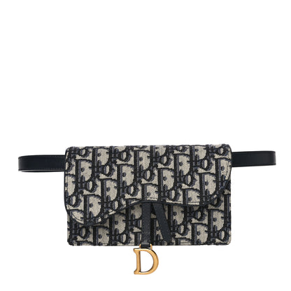 Christian Dior Oblique Saddle Belt Bag Blue 1 of 13