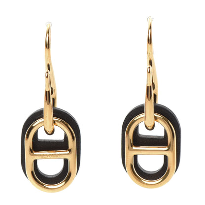 Hermes Swift O'Maillon Earrings Black 1 of 7