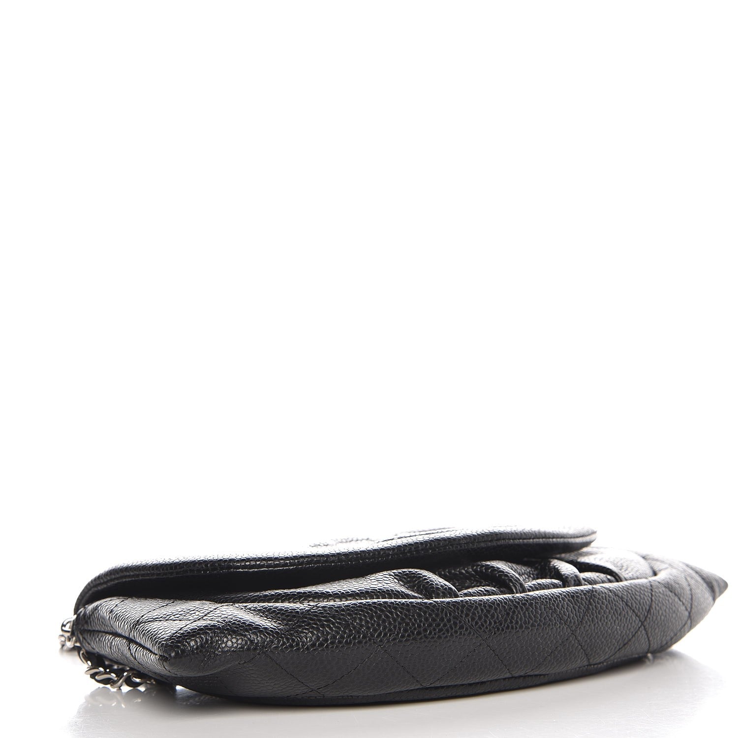Chanel Caviar Half Moon Wallet On Chain WOC Black 6 of 8
