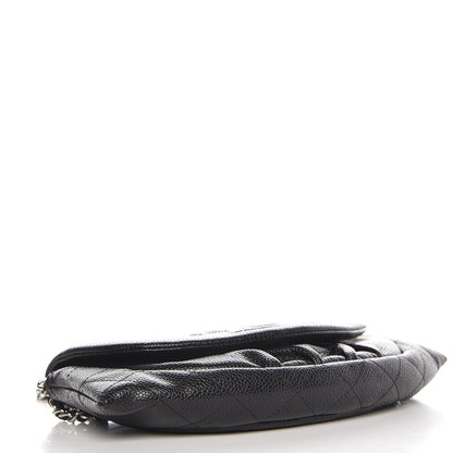 Chanel Caviar Half Moon Wallet On Chain WOC Black 6 of 8