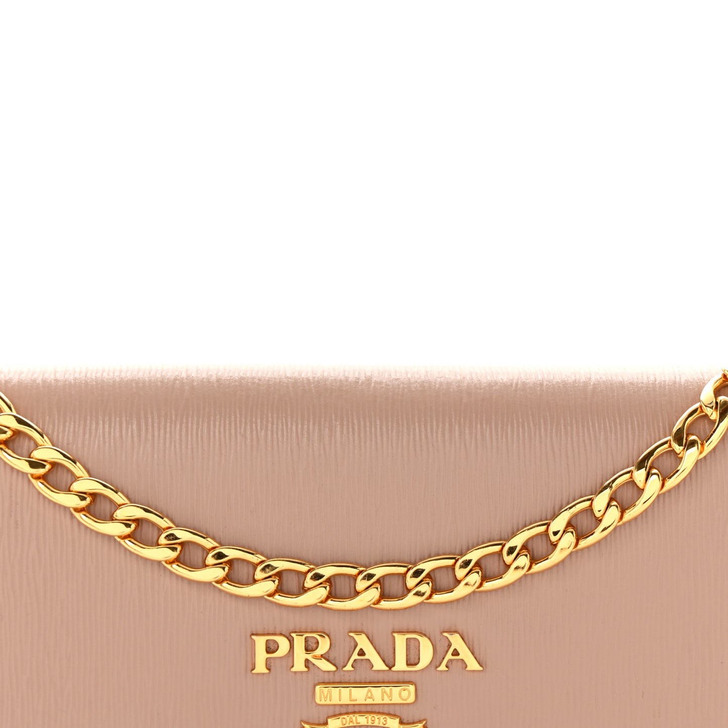 Vitello Move Metal Oro Chain Wallet Cipria