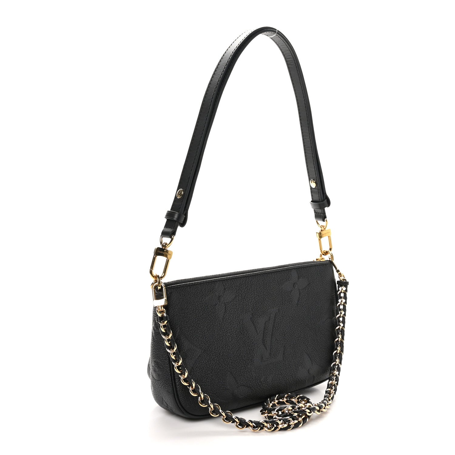 LOUIS VUITTON ショルダーバッグ ブラック Louis Vuitton Empreinte Monogram Giant Multi Pochette Accessories