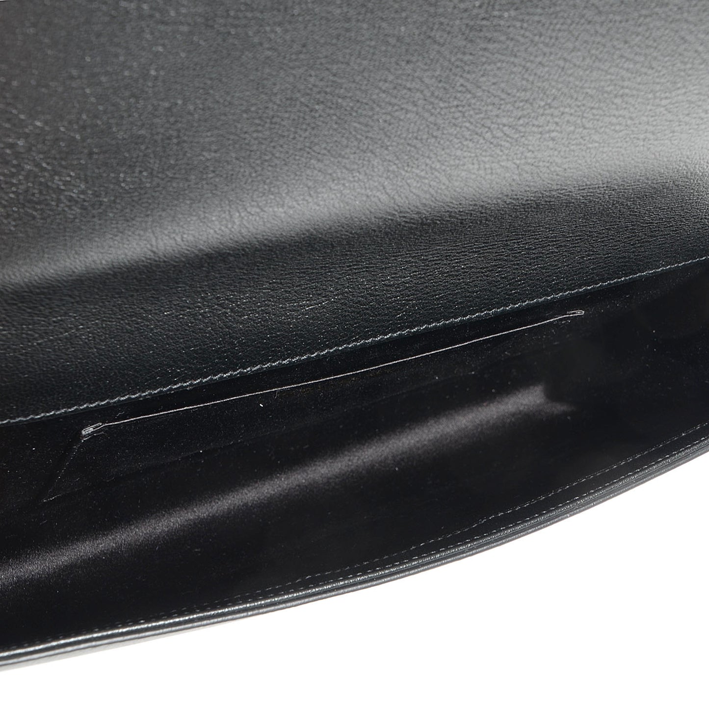 Leather Large Belle de Jour Clutch Black
