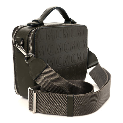 MCM Calfskin Logo Embossed Crossbody Sea Turtle 3 of 11