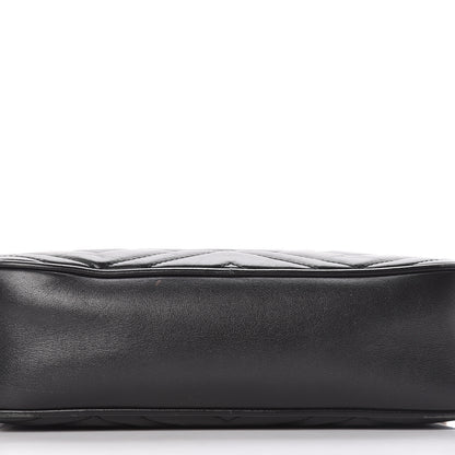 Gucci Calfskin Matelasse Small GG Marmont Chain Shoulder Bag Black 25 of 27