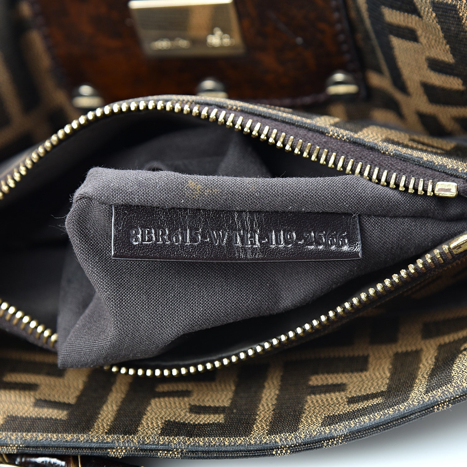 Fendi Zucca Small Mia Tote Tobacco 6 of 10