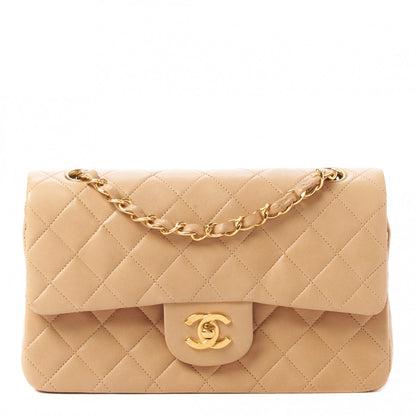 Chanel Lambskin Quilted Small Double Flap Beige 1 of 9