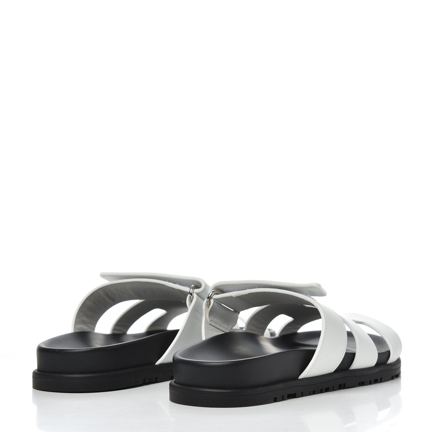 Hermes Calfskin Womens Chypre Sandals 36 White 4 of 9