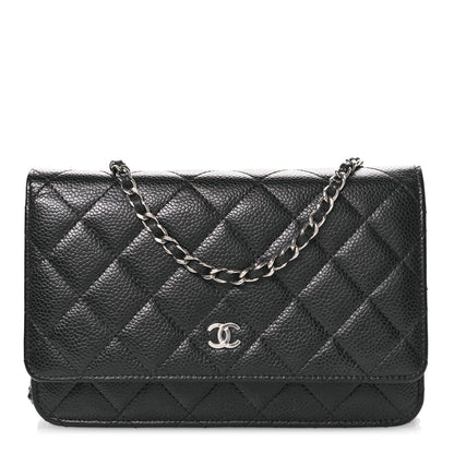 Chanel Caviar Quilted Wallet on Chain WOC Black 1 of 12