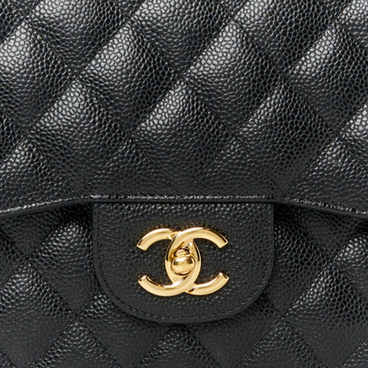 Chanel Caviar Quilted Jumbo Double Flap Black 9 of 12
