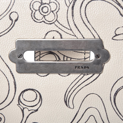 Prada X JAMES JEAN Glace Calfskin Rabbit Print Cahier Chain Wristlet Giada 7 of 9