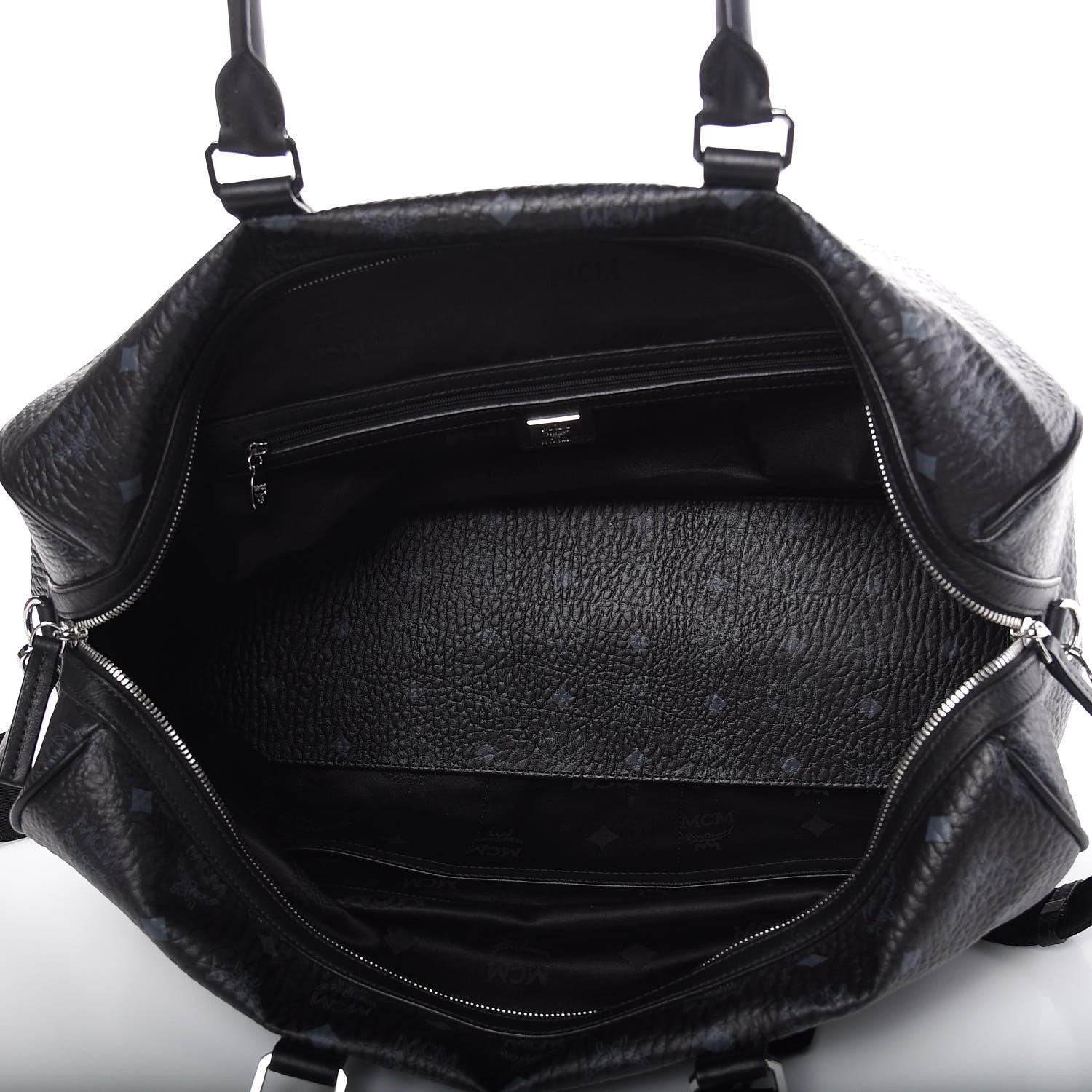 MCM Visetos Medium Traveler Weekender Duffle Bag Black 5 of 8