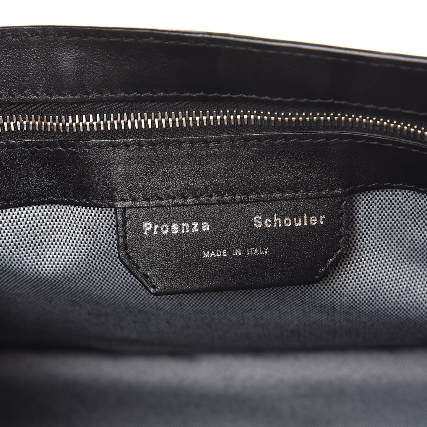 Calfskin Crocodile Embossed Medium PS1 Satchel Black