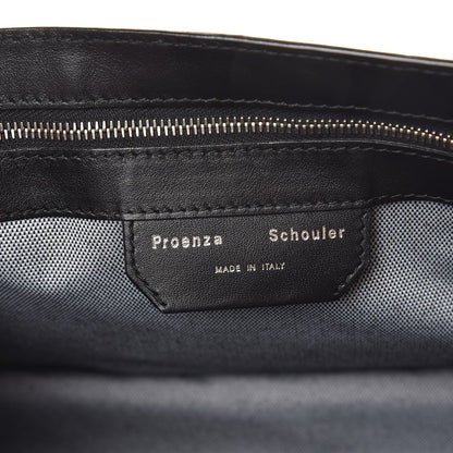 Proenza Schouler Calfskin Crocodile Embossed Medium PS1 Satchel Black 6 of 8