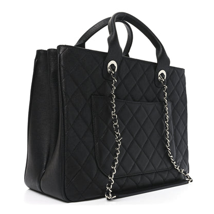 Chanel Caviar Quilted Large Urban Companion Top Handle Shopping Tote Black 3 of 10