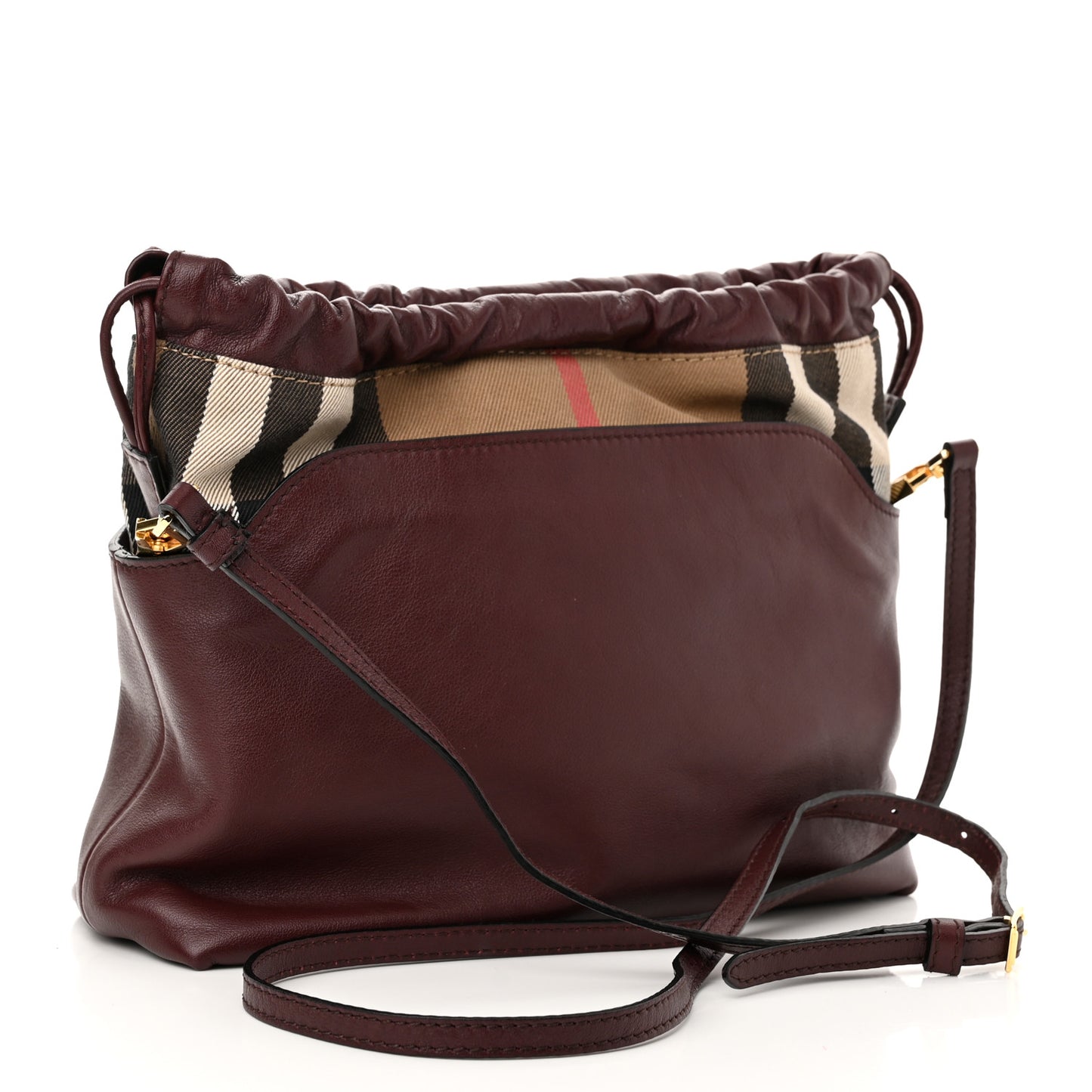 Calfskin House Check Little Crush Deep Claret