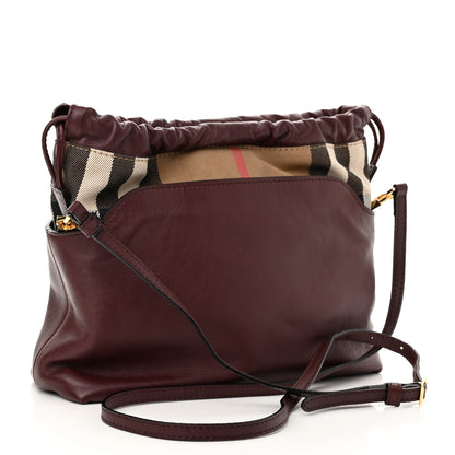 Burberry Calfskin House Check Little Crush Deep Claret 3 of 9