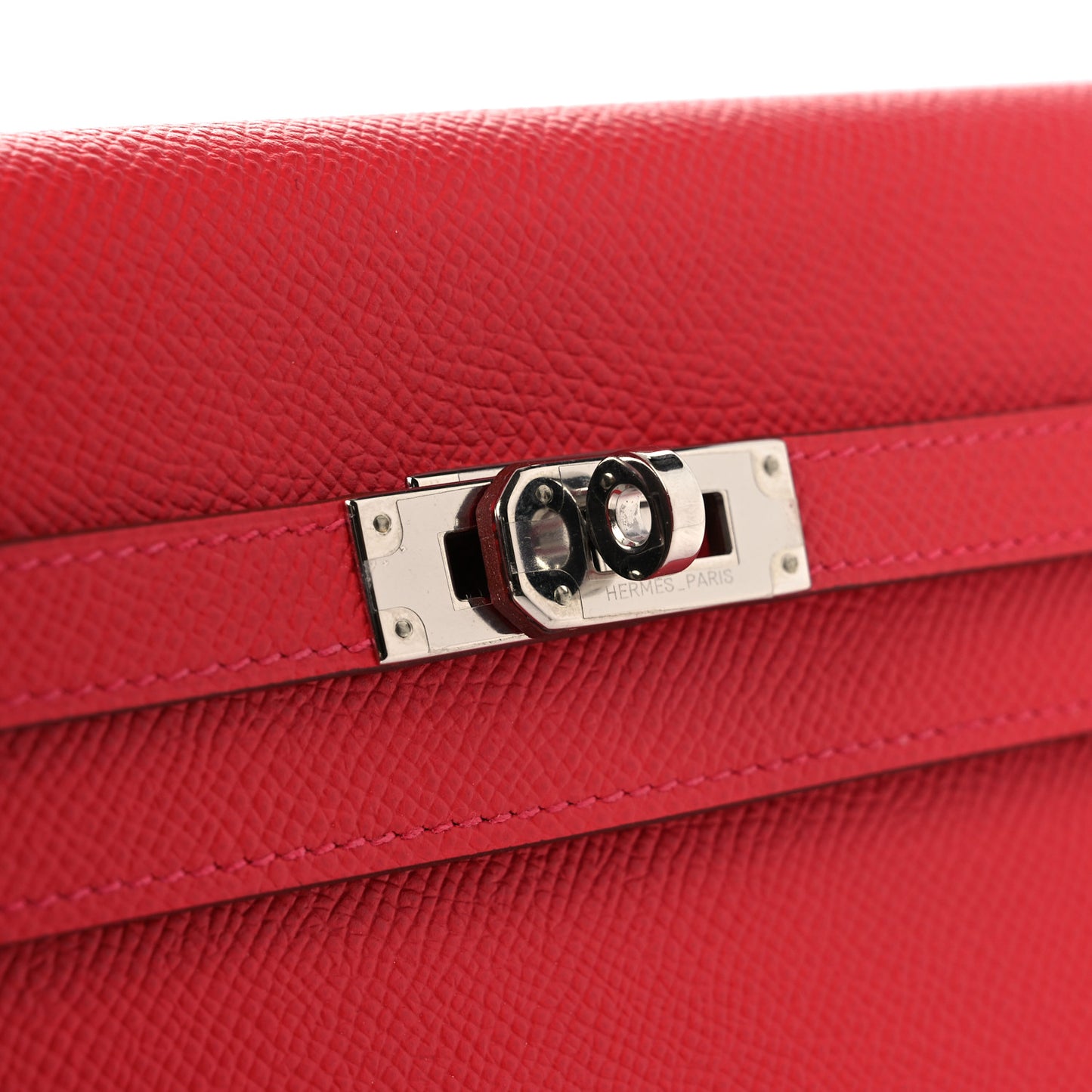 Epsom Kelly Longue Wallet Rouge Casaque