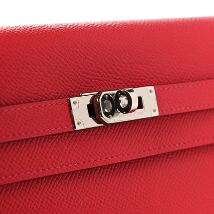 Hermes Epsom Kelly Longue Wallet Rouge Casaque 9 of 9
