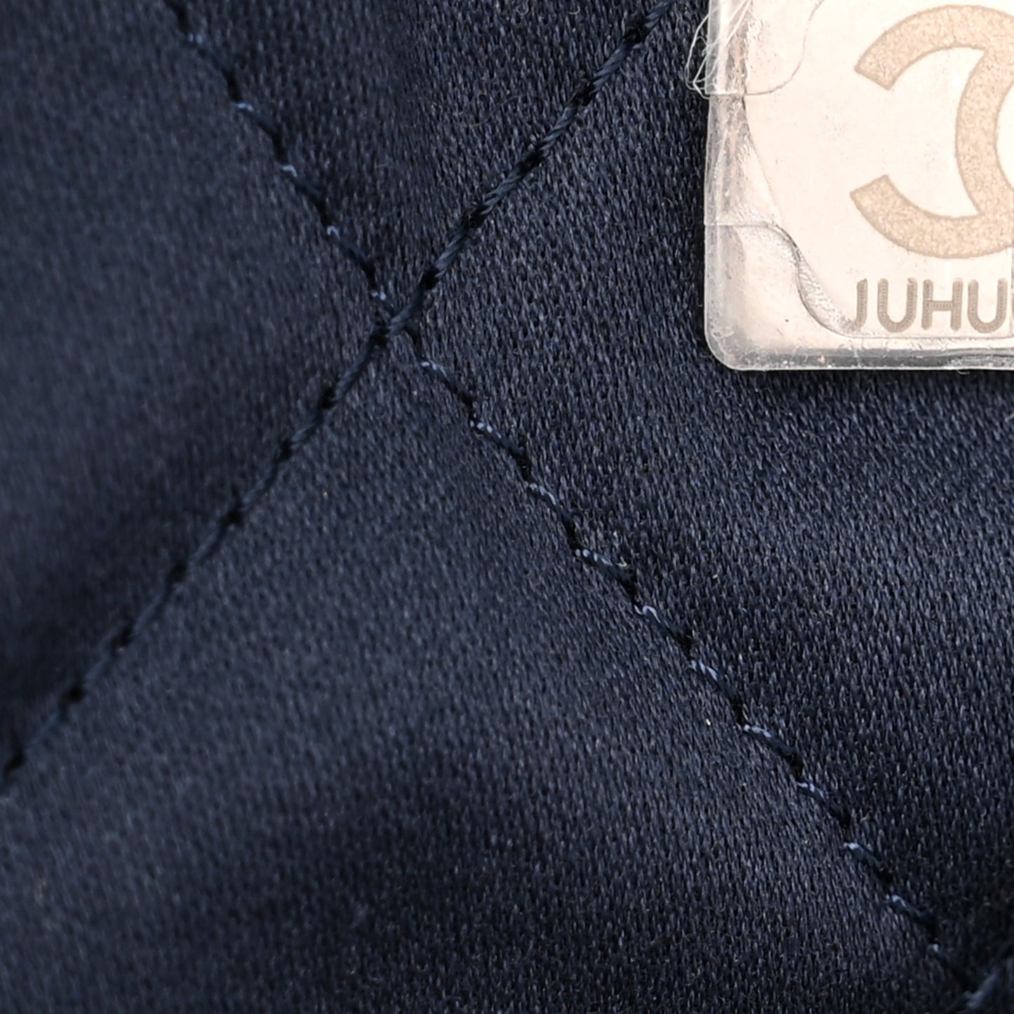 Metallic Calfskin Quilted Small Chanel 22 Navy Blue